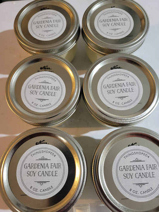 Gardenia Fair 8 oz. Soy Candle