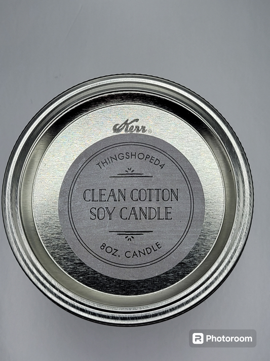 Clean Cotton 8 0z. Soy Candle