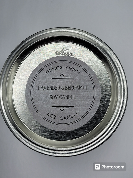 Lavender Bergamot  8 oz. Soy Candle